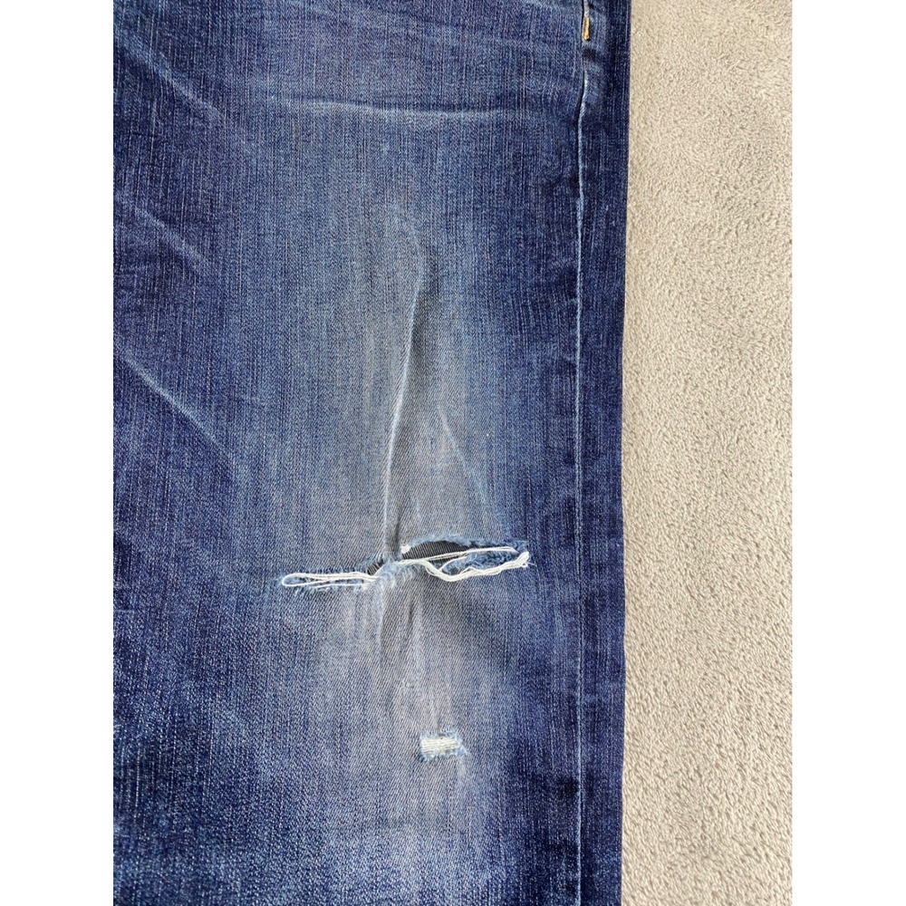 American Eagle Mens Next Level Flex Slim Taper Distressed Dark Wash Jeans 32x30 - Picture 14 of 16